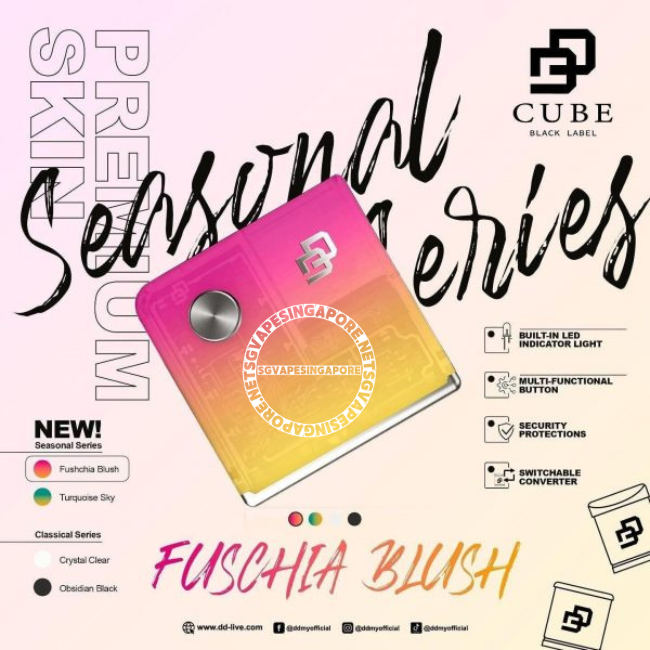 The DD Touch Device (DD3S) is a popular black and pink DD Cube in Singapore. It is available for delivery through SG Vape Singapore. Shop now to get your hands on this high-quality device.