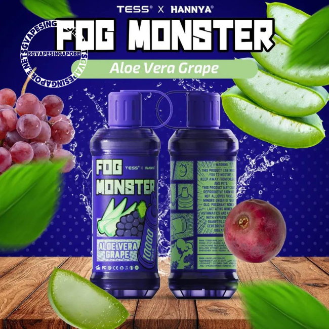 Looking for the Fog Monster 10000 puff disposable vape in Singapore? Discover the convenience of SG Vape Singapore's delivery service, offering a wide range of flavors including Redbull and aloe vera grape. Shop now at the leading vape shop in SG.