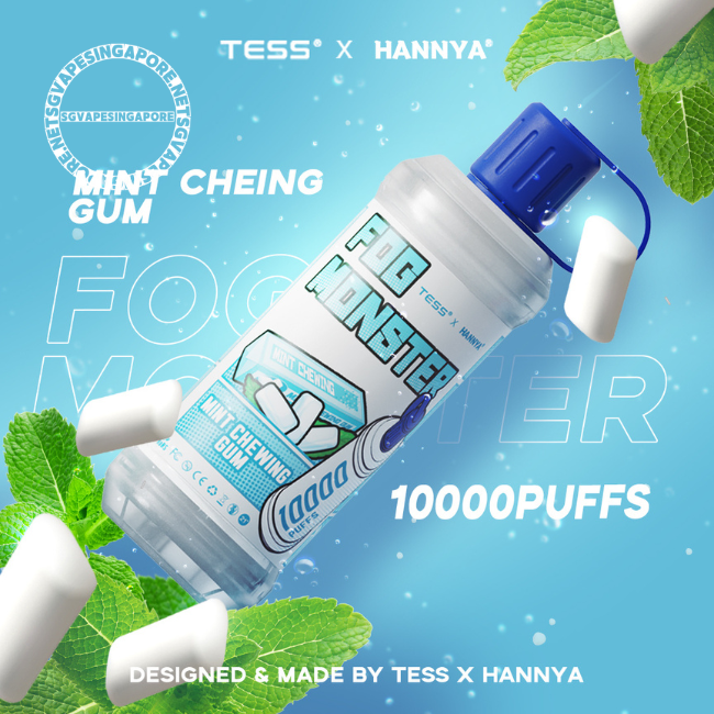 SG Vape Singapore offers the Fog Monster 10000 puff disposable vape, including flavors like Redbull mint chewing gum. With fast delivery and a wide selection, visit our vape shop for all your vaping needs in Singapore.