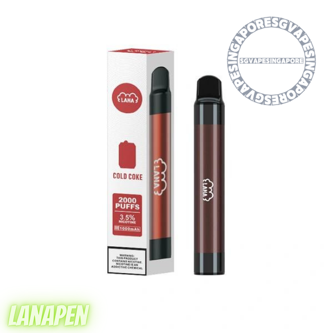 Find the best deals on the Lana 2000 disposable vape (Lanapen 2k) at our vape store in Singapore. The LanaBar offers a wide range of flavors, including the popular grape and coke variant. Shop now for enjoy a satisfying vaping experience.
