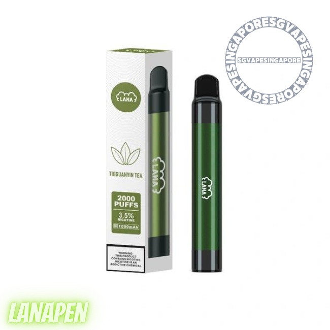 Looking for the Lana 2000 disposable vape (Lanapen 2k) in Singapore? Visit our vape store for the best selection of LanaBar products, including the popular Lana disposable vape in grape and tgy tie guan yin flavor.
