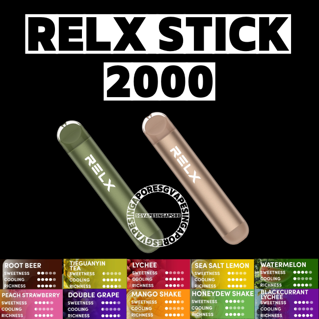 Relx Stick 2000 - Sg Vape Singapore Delivery