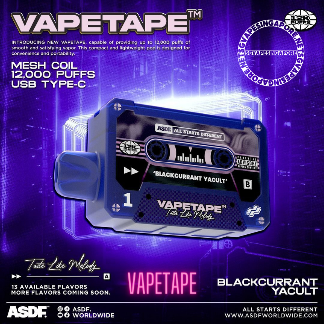 Looking for a trusted vape shop in Singapore? Check out SG Vape Singapore for a wide range of vaping products, including the popular Solero, blackcurrant yacult and Vapetape 8k disposable vape devices. Explore the Vapetape 12000 puff disposable vape, perfect for an extended vaping experience.