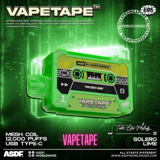 Looking for a reliable vape shop in Singapore? Check out Vape Tape Singapore, offering the latest products including the Solero and Vapetape 8k disposable vapes with up to 12,000 puffs. Shop now for a great vaping experience.